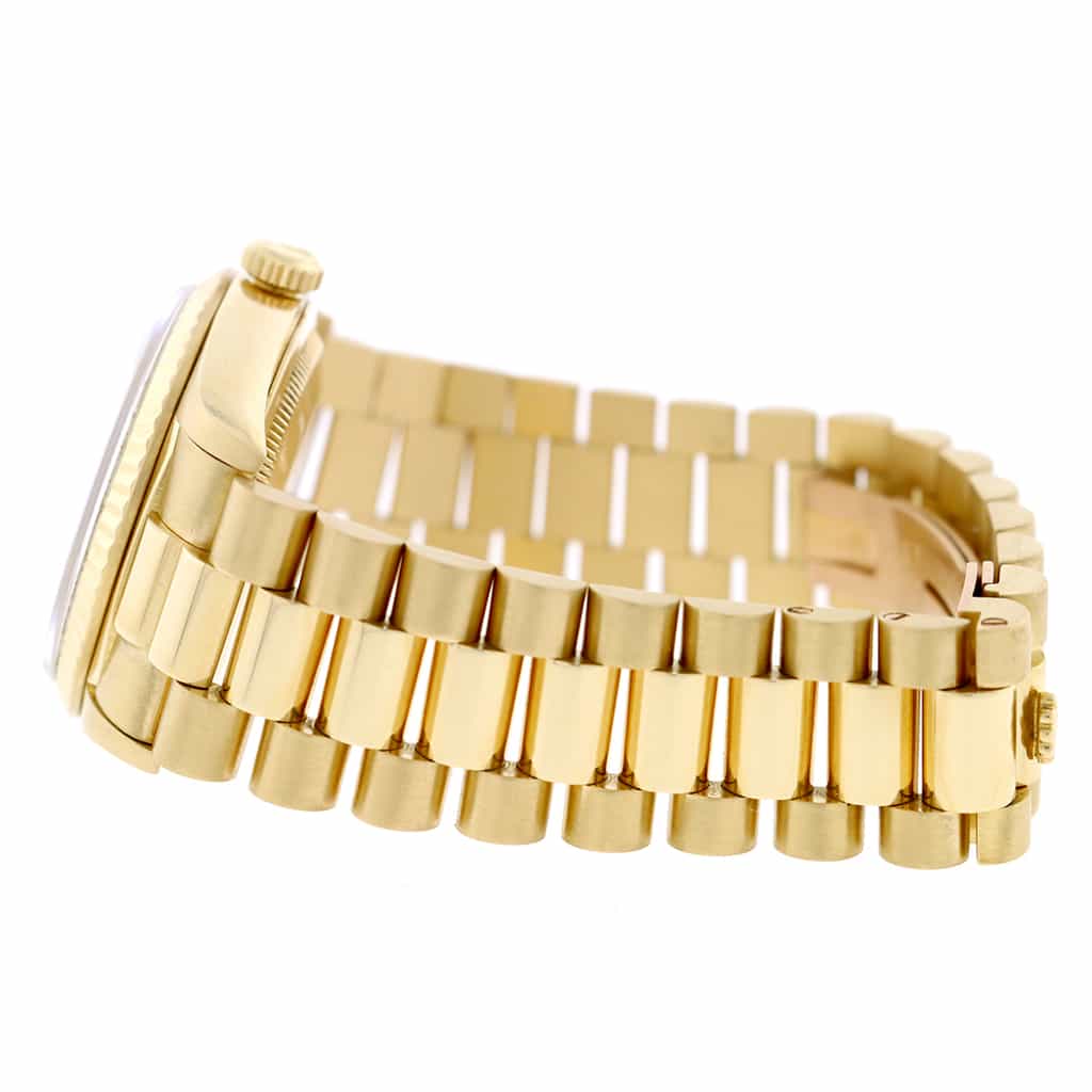Rolex President Day-Date 18K Yellow Gold Factory Champagne Diamond Dial 36MM Automatic Mens Watch 18238 - Image 9