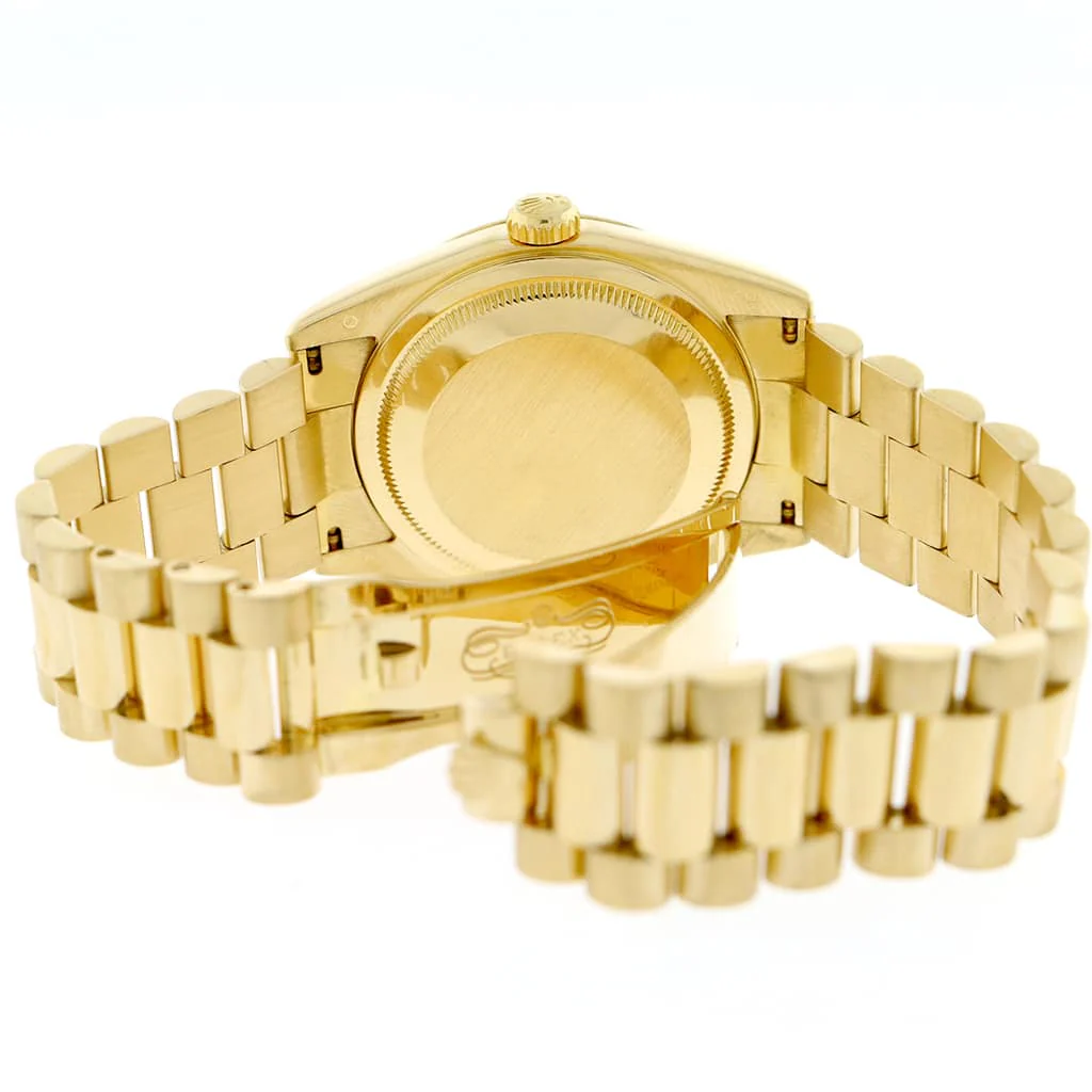 Rolex President Day-Date 18K Yellow Gold Factory Champagne Stick Dial 36MM Automatic Mens Watch 118238 - Image 11