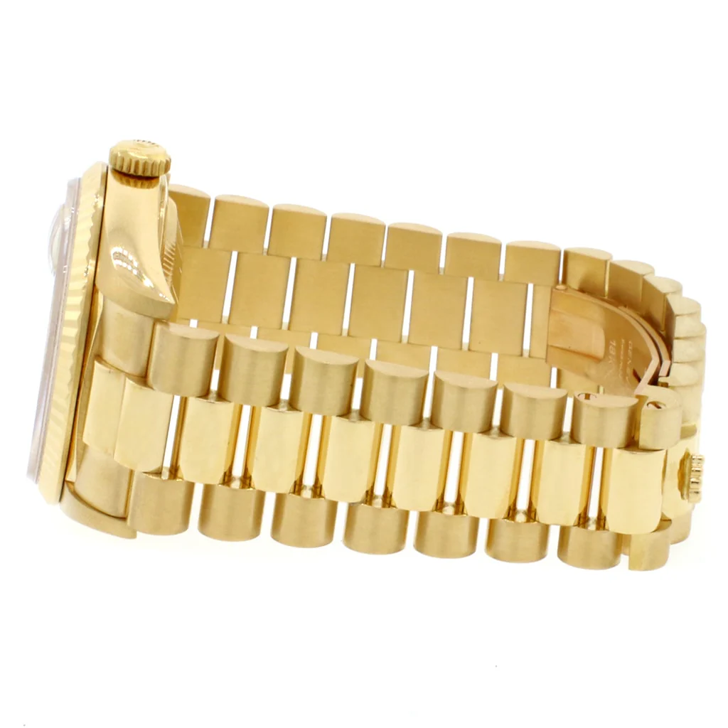 Rolex President Day-Date 18K Yellow Gold Factory Champagne Stick Dial Double Quick 36MM Automatic Mens Watch 18238 - Image 7
