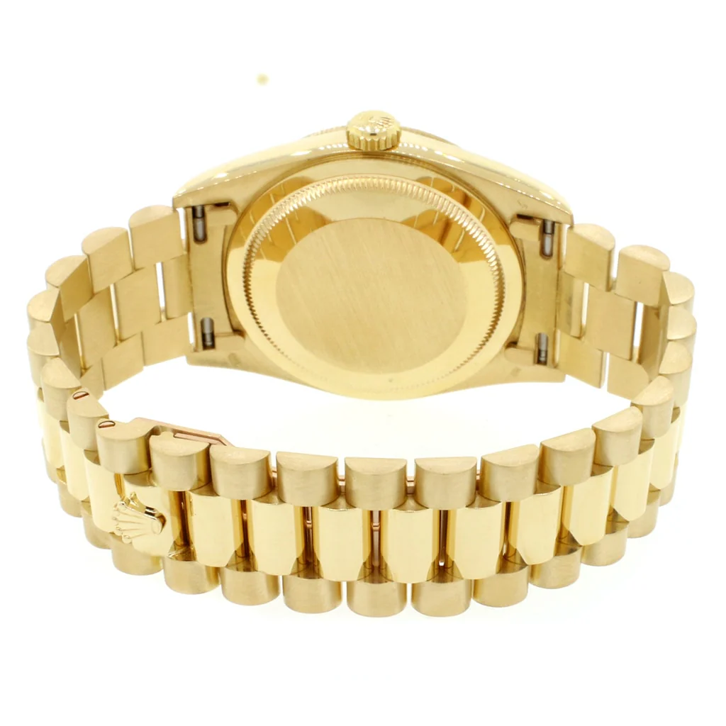 Rolex President Day-Date 18K Yellow Gold Factory Champagne Stick Dial Double Quick 36MM Automatic Mens Watch 18238 - Image 8