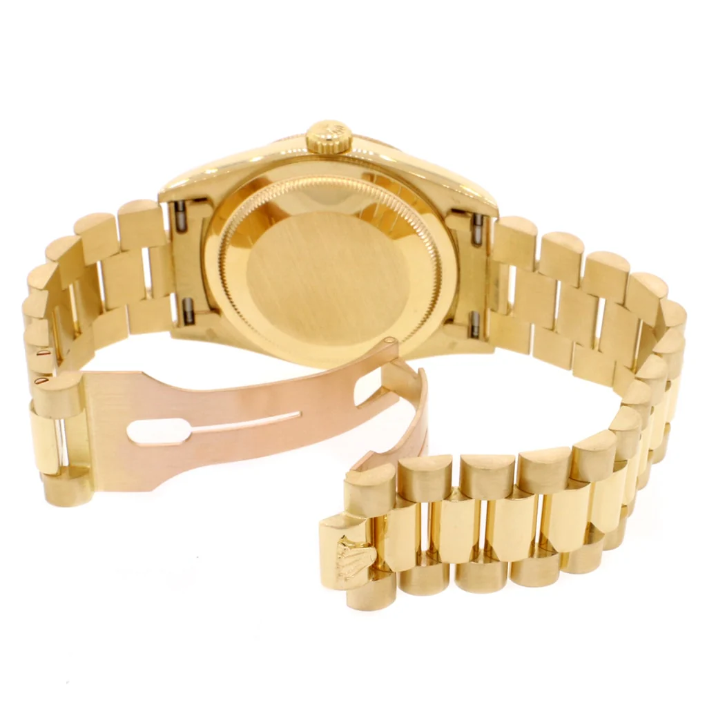 Rolex President Day-Date 18K Yellow Gold Factory Champagne Stick Dial Double Quick 36MM Automatic Mens Watch 18238 - Image 9