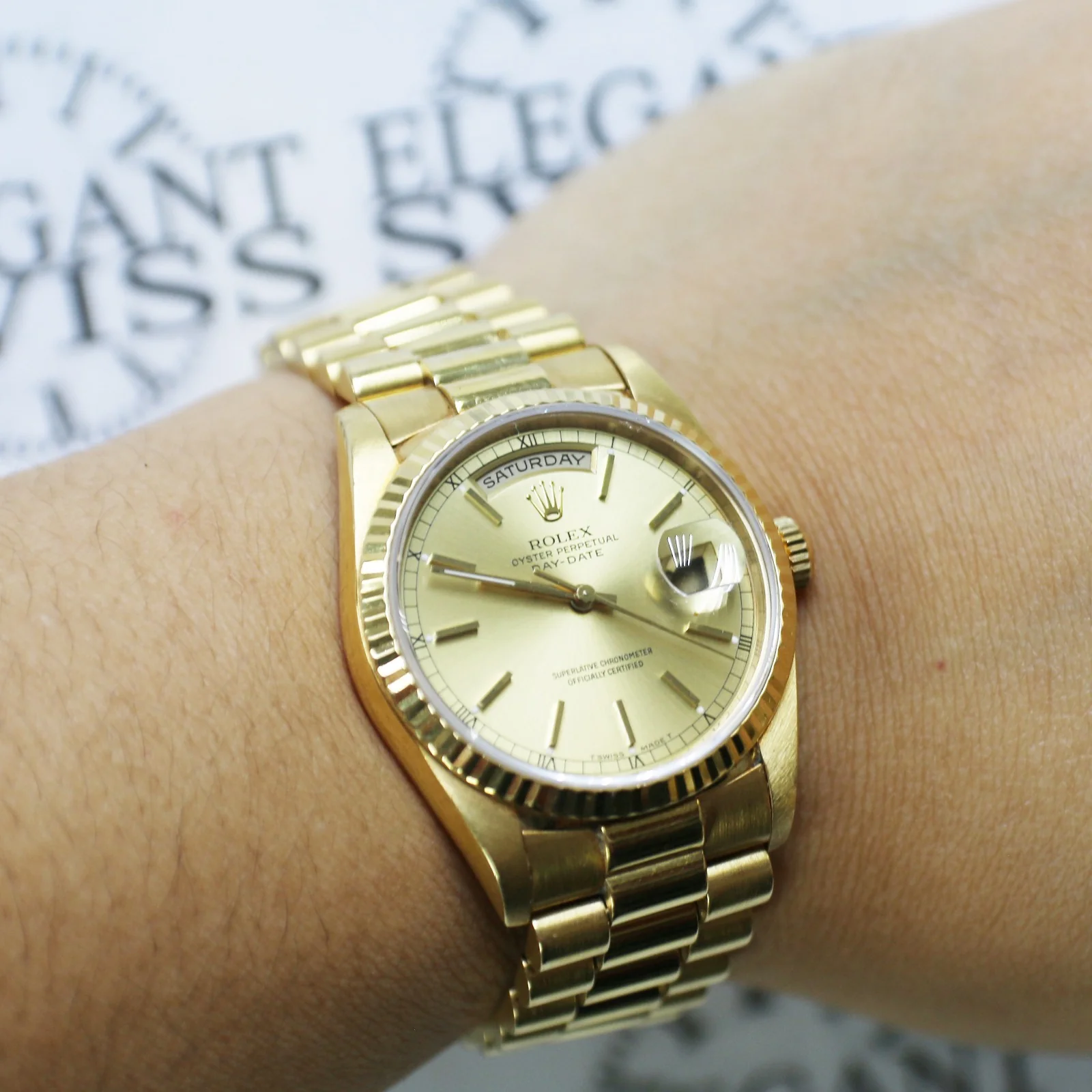 Rolex President Day-Date Yellow Gold 36mm Watch 18238 - Image 2