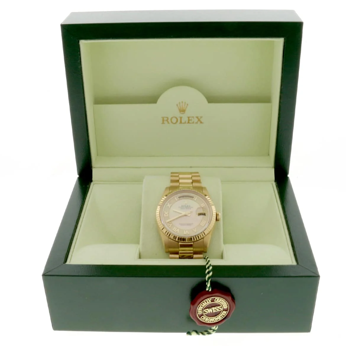 Rolex President Day-Date 18K Yellow Gold Factory MOP Roman Dial 36MM Automatic Mens Watch 118238 - Image 3