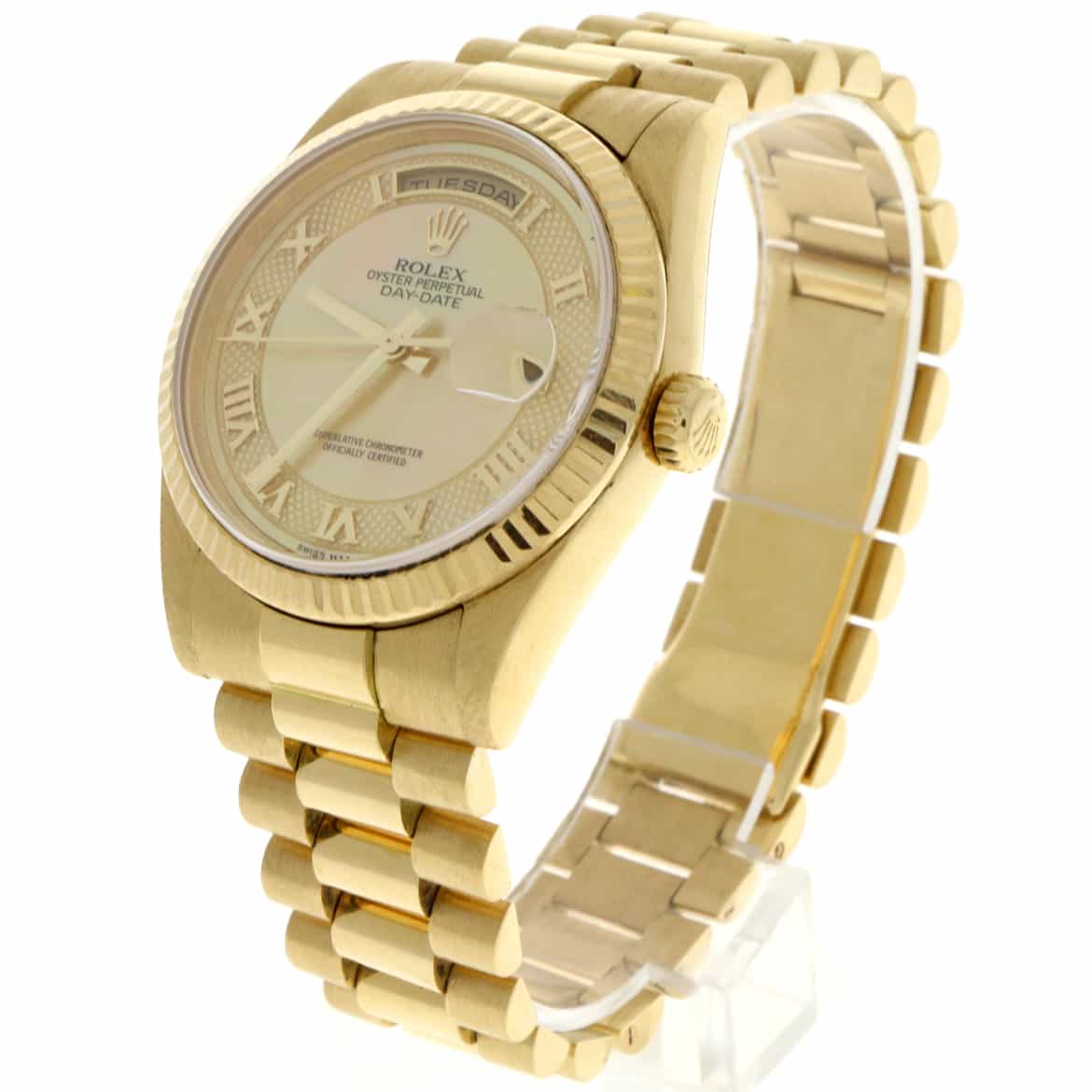 Rolex President Day-Date 18K Yellow Gold Factory MOP Roman Dial 36MM Automatic Mens Watch 118238 - Image 8