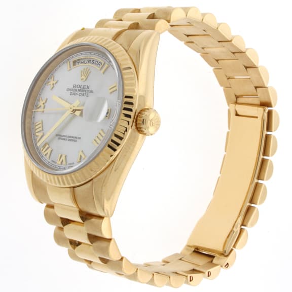 Rolex President Day-Date 18K Yellow Gold MOP Roman Dial 36mm Automatic Mens Watch 118238 - Image 10