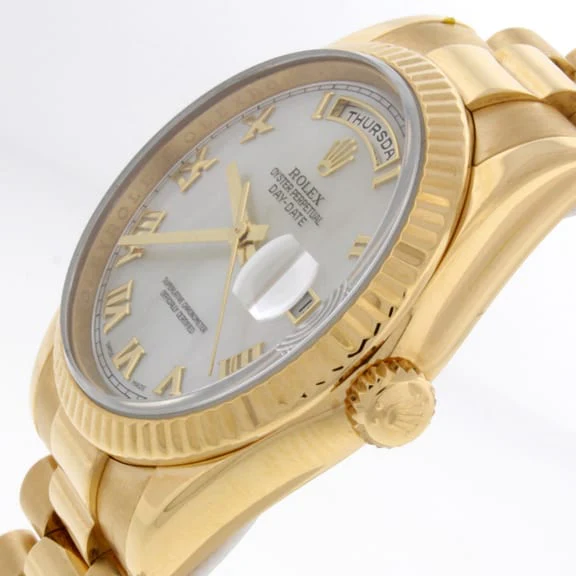Rolex President Day-Date 18K Yellow Gold MOP Roman Dial 36mm Automatic Mens Watch 118238 - Image 6