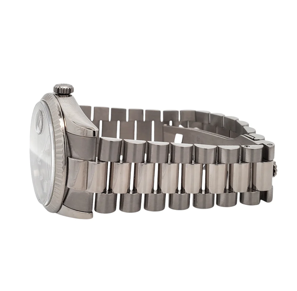 Rolex President Day-Date 36mm 118239 Factory Silver Diamond Dial White Gold Watch - Image 4