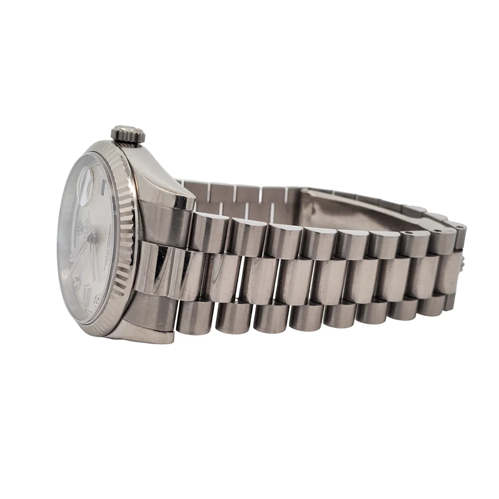 Rolex President Day-Date 36mm 118239 Factory Silver Diamond Dial White Gold Watch Box Papers - Image 4