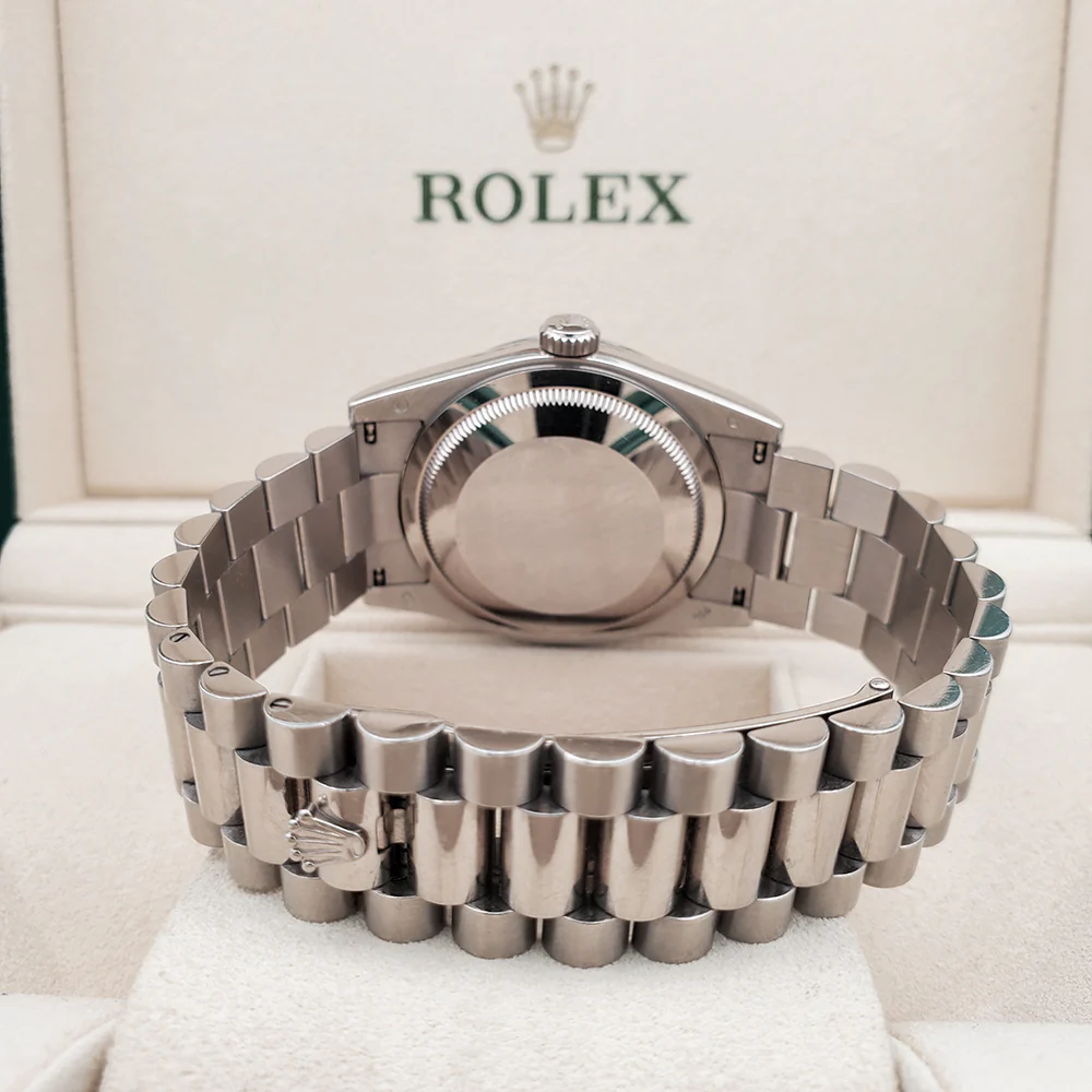 Rolex President Day-Date 36mm 118239 Factory Silver Diamond Dial White Gold Watch Box Papers - Image 5