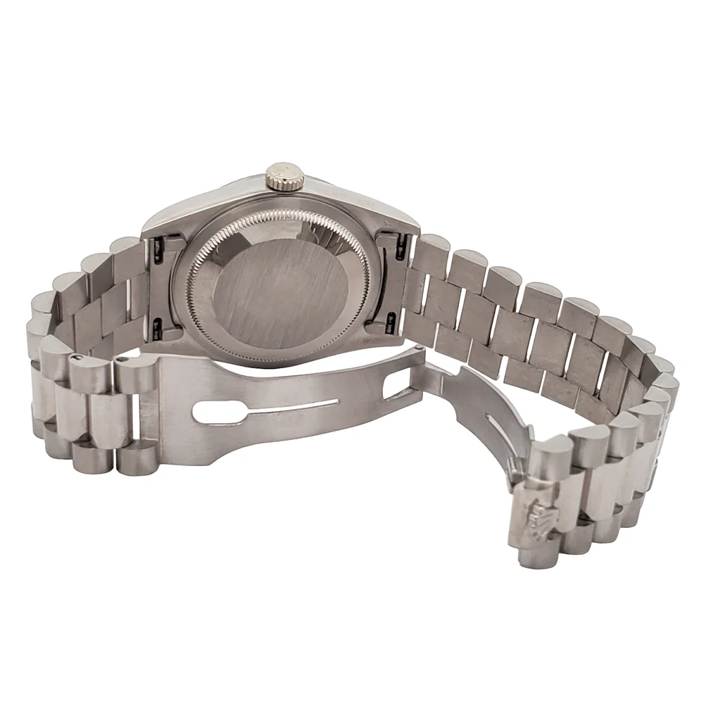 Rolex President Day-Date 36mm 18239 Factory Diamond Dial Double-Quick White Gold Watch - Image 6