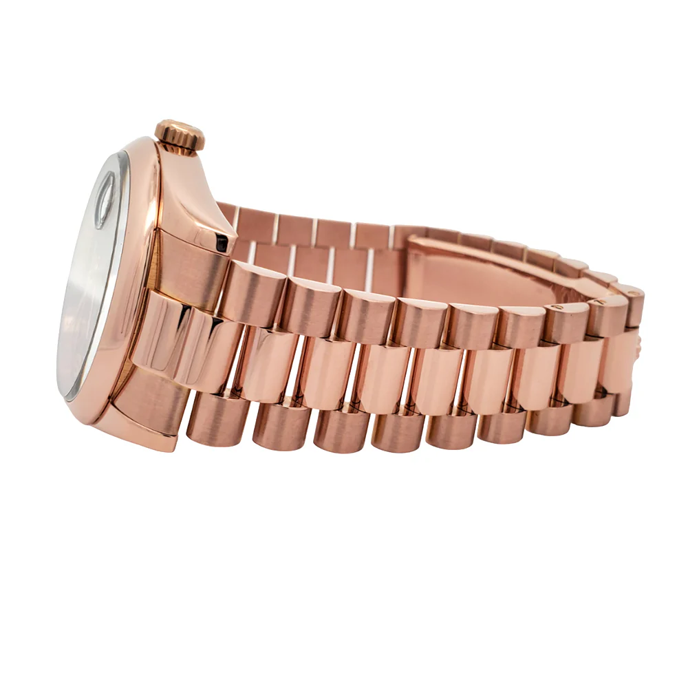 Rolex President Day-Date 36mm Chocolate Wave Arabic Dial Rose Gold Watch 118205 - Image 5