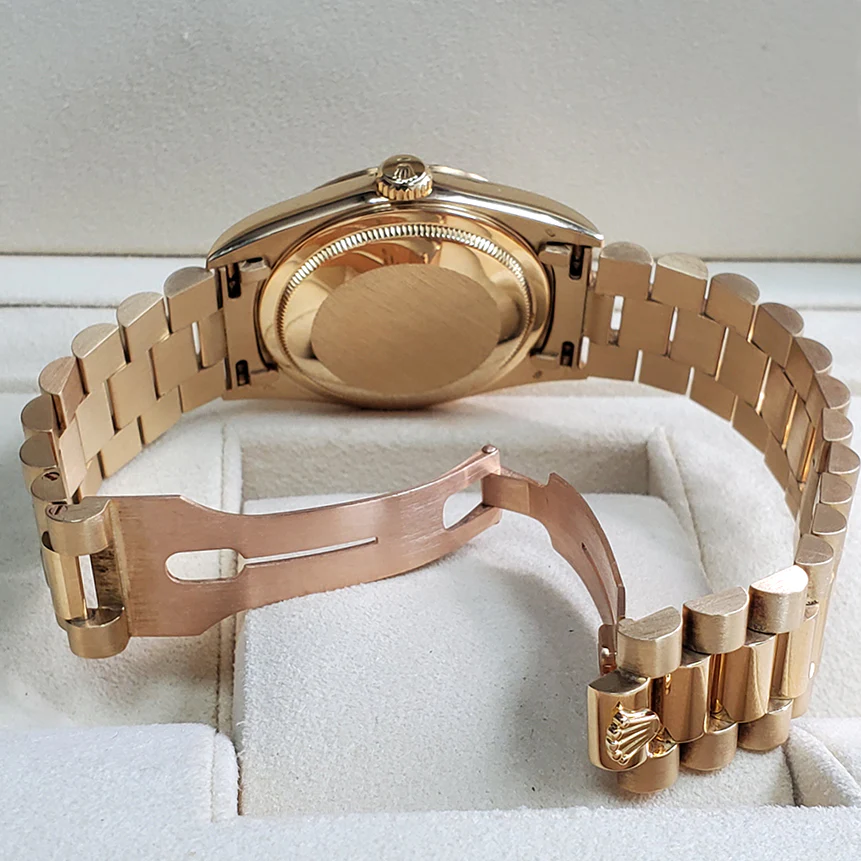 Rolex President Day-Date 36mm Champagne dial Double-Quick Yellow Gold Watch 18238 - Image 6