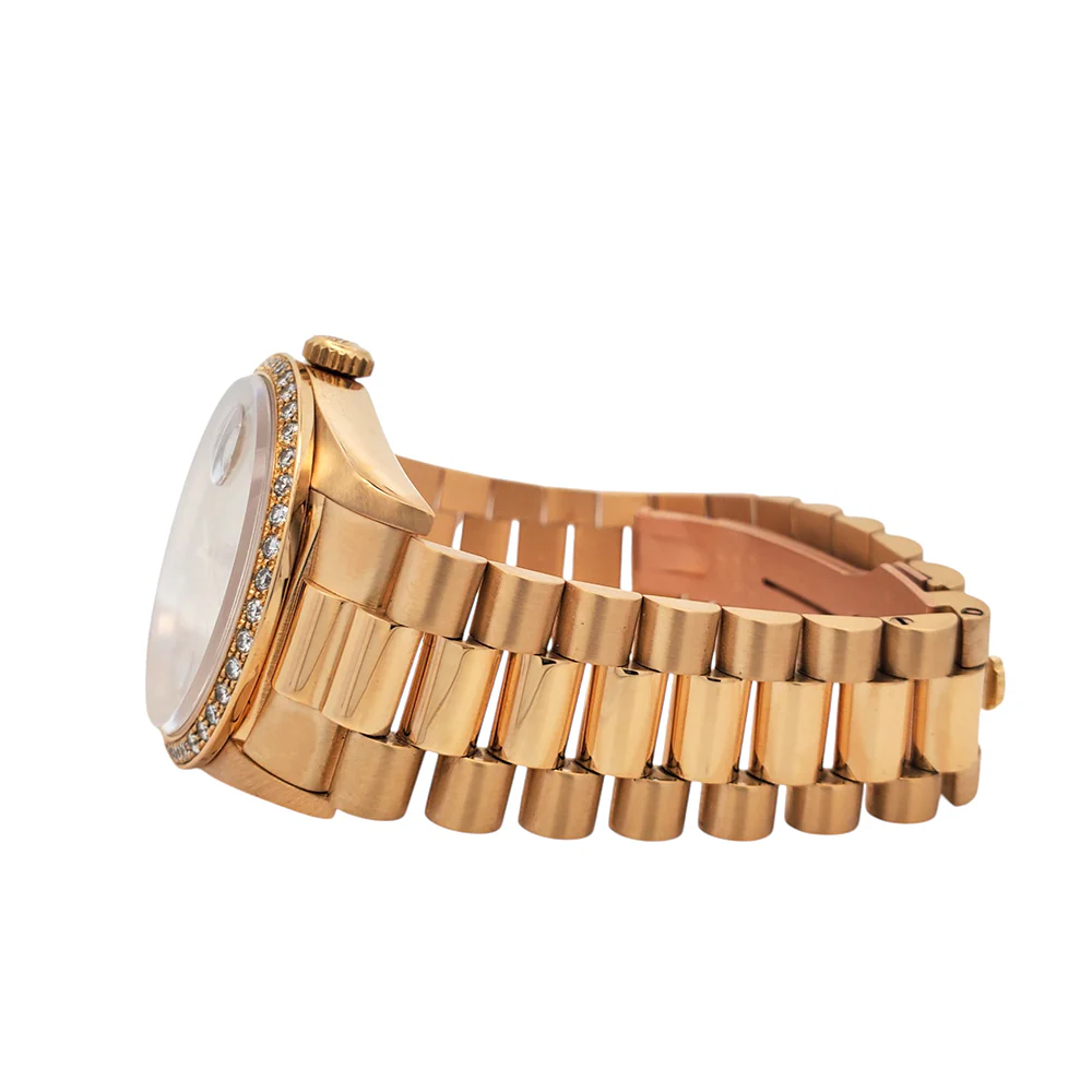 Rolex President Day-Date 36mm Factory Champagne Diamond Dial/Bezel Yellow Gold Watch 18348 - Image 3
