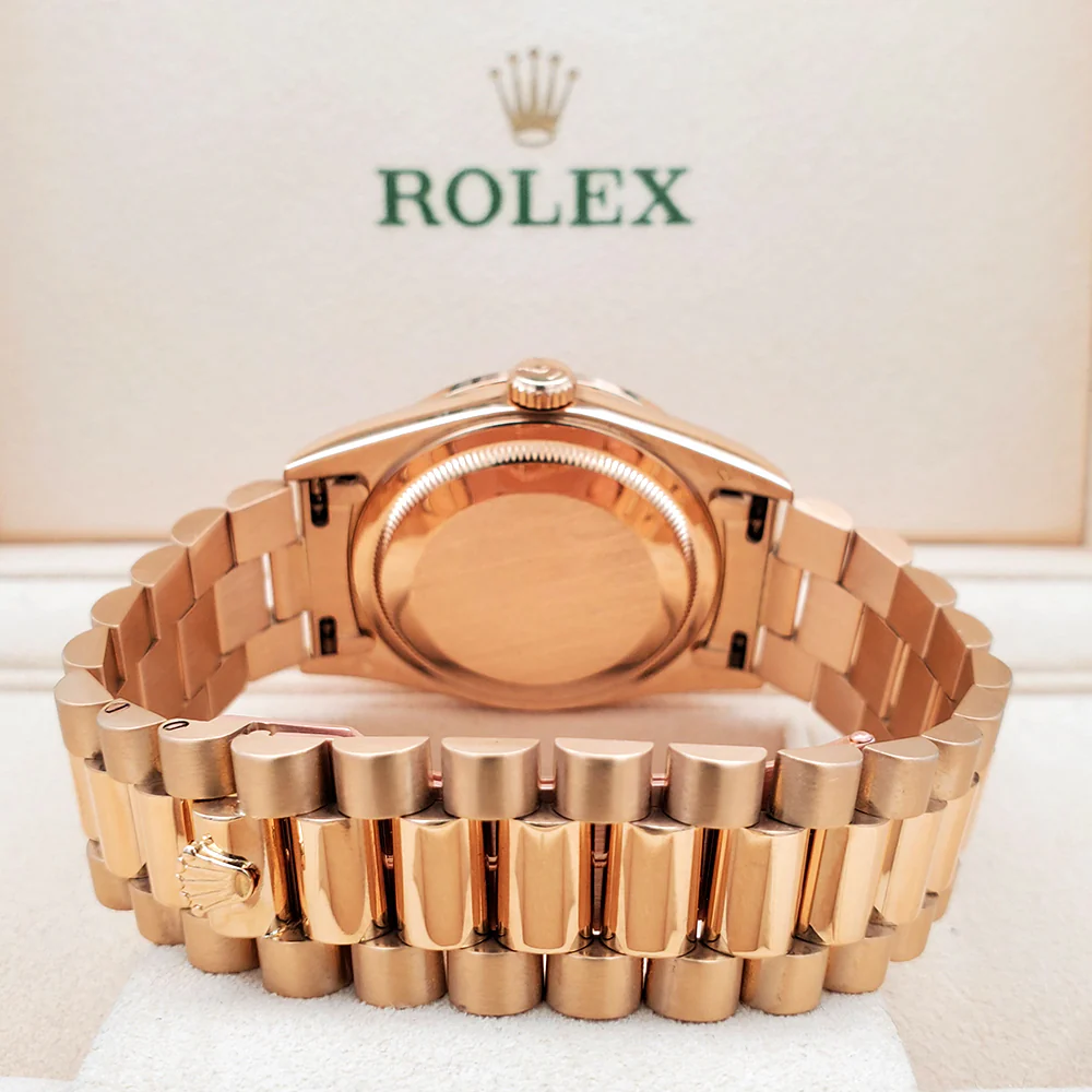 Rolex President Day-Date 36mm Factory Champagne Diamond Dial/Bezel Yellow Gold Watch 18348 - Image 4