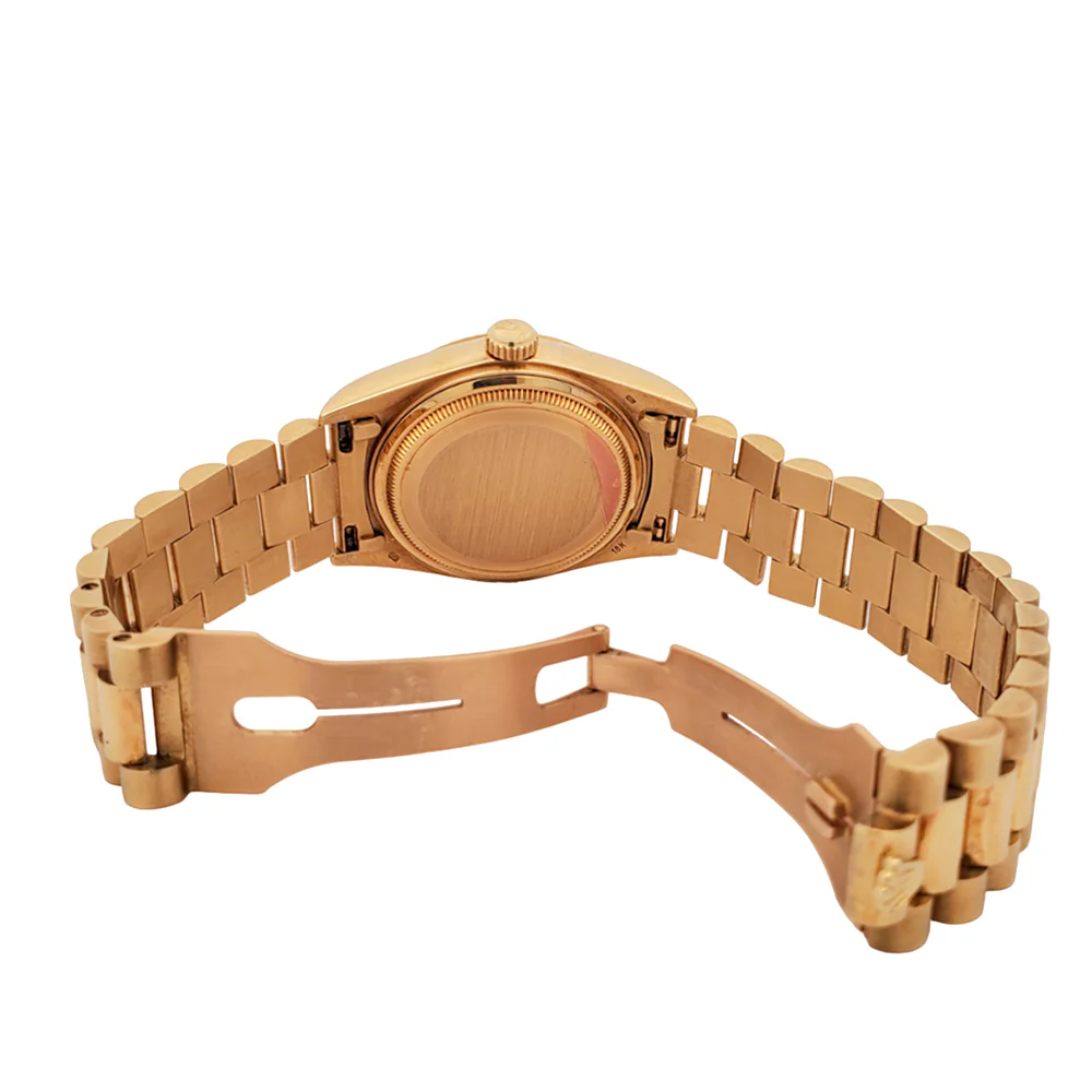 Rolex President Day-Date 36mm Factory Champagne Diamond Dial Yellow Gold 18038 Watch - Image 6