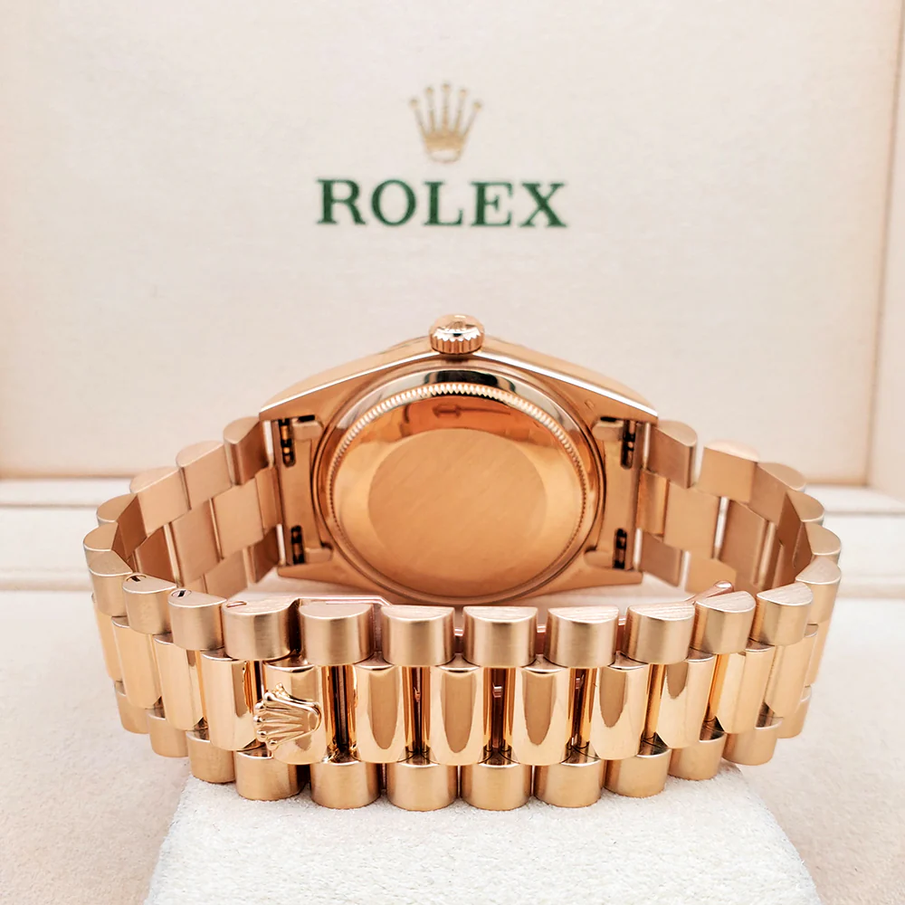 Rolex President Day-Date 36mm Factory Champagne Diamond Dial Yellow Gold Watch 18038 - Image 5