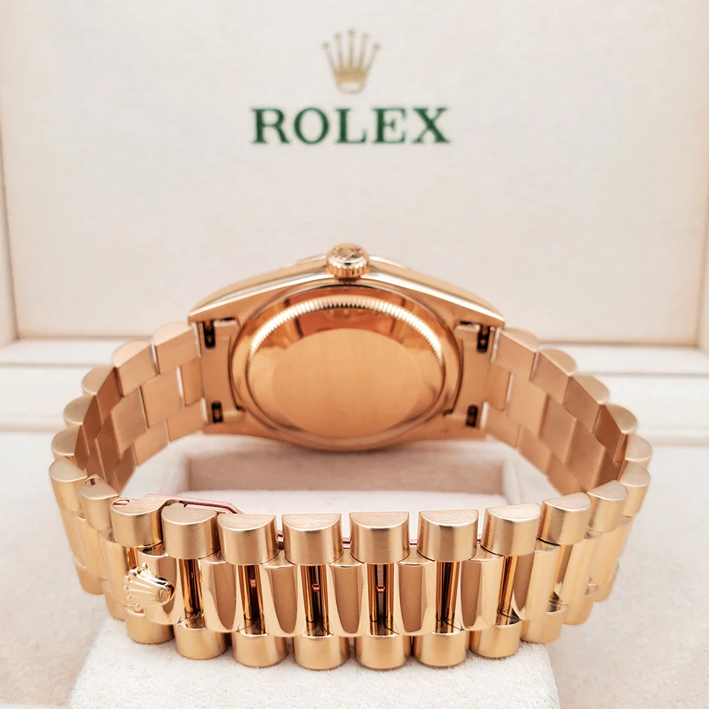Rolex President Day-Date 36mm Factory Diamond Dial Double-Quick Yellow Gold Watch 18238 Box Papers - Image 5