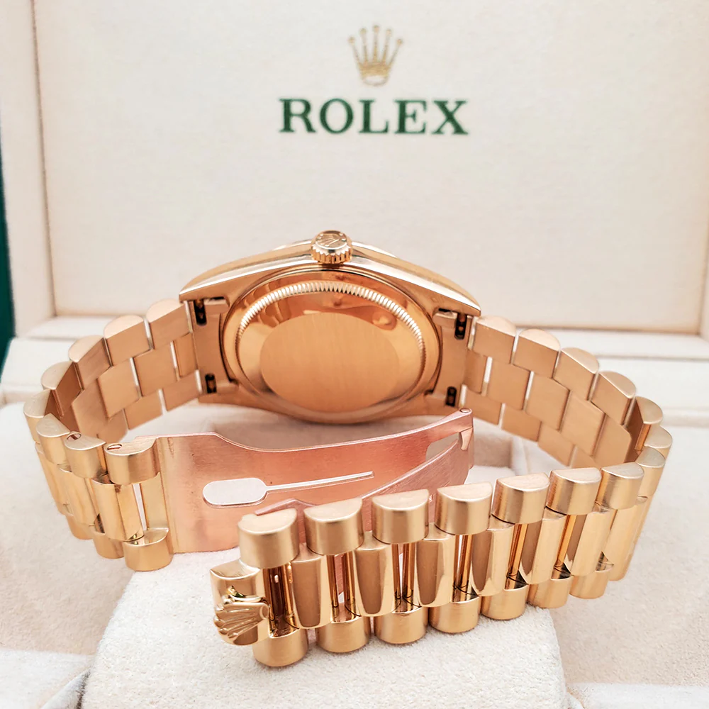 Rolex President Day-Date 36mm Factory Diamond Dial Double-Quick Yellow Gold Watch 18238 Box Papers - Image 6