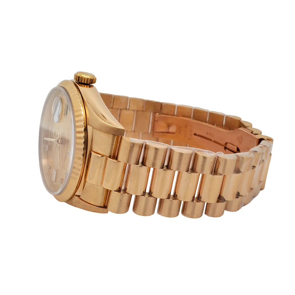 Rolex President Day-Date 36mm Factory Diamond Dial Double-Quick Yellow Gold Watch 18238 Box Papers - Image 5