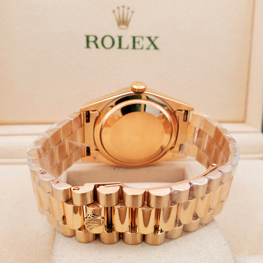 Rolex President Day-Date 36mm Factory Diamond Dial Double-Quick Yellow Gold Watch 18238 Box Papers - Image 6