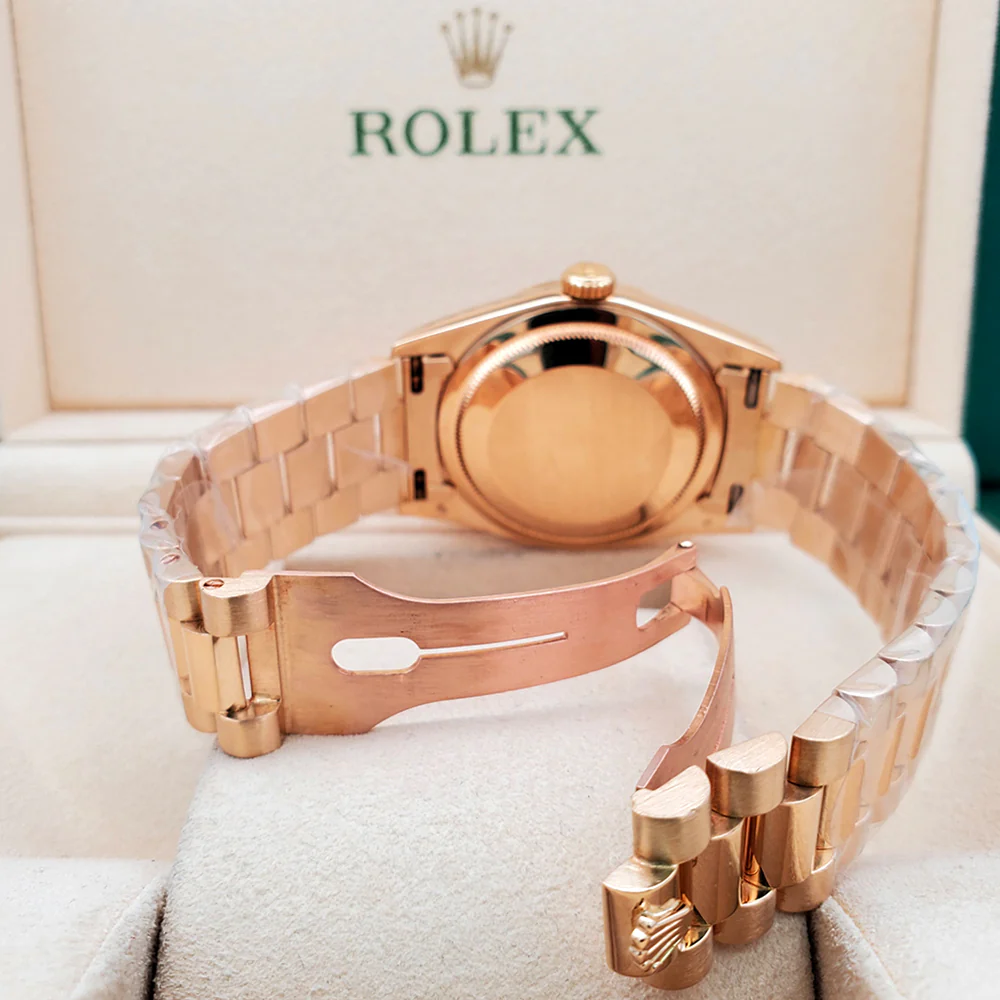 Rolex President Day-Date 36mm Factory Diamond Dial Double-Quick Yellow Gold Watch 18238 Box Papers - Image 7