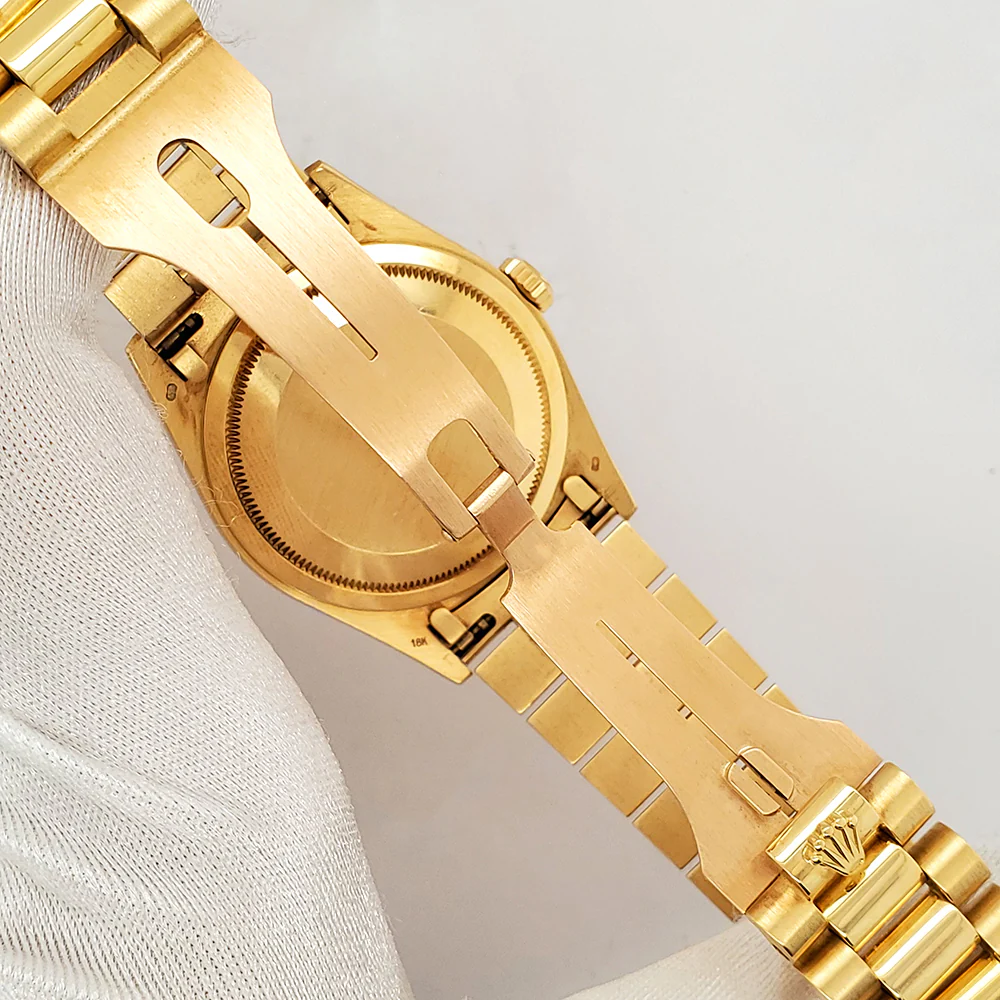 Rolex President Day-Date 36mm Factory Diamond Dial Double-Quick Yellow Gold Watch 18238 - Image 6