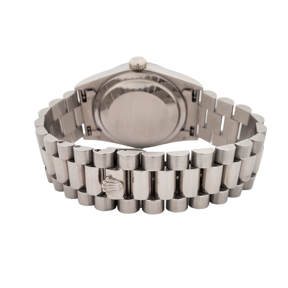 Rolex President Day-Date 36mm Silver Dial White Gold Watch 18239 - Image 5
