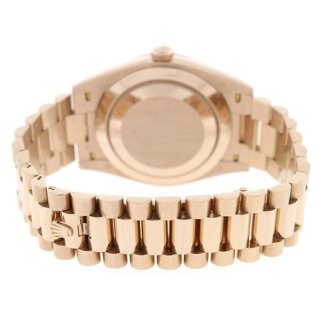 Rolex President Day-Date 40 18K Everose Gold Sundust Strip Motif Dial Automatic Mens Watch 228235 - Image 8