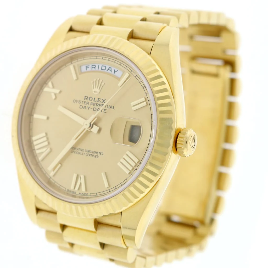 Rolex President Day-Date 40 18K Yellow Gold Original Champagne Roman Dial Automatic Mens Watch 228238 - Image 4