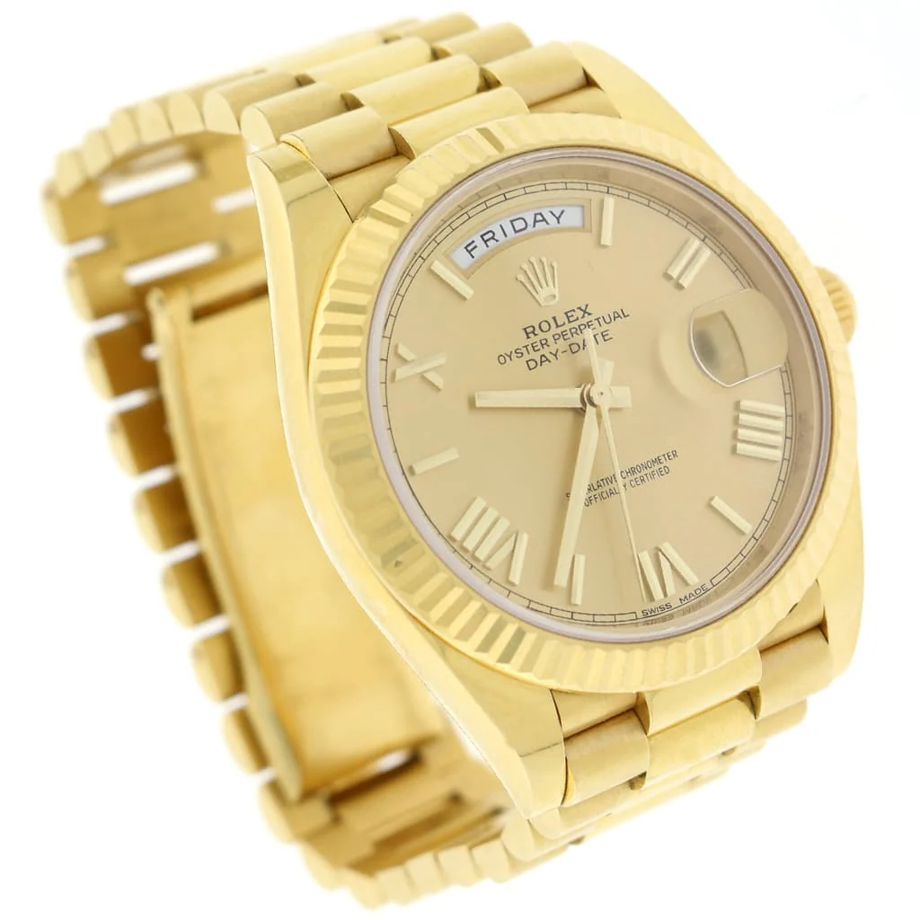 Rolex President Day-Date 40 18K Yellow Gold Original Champagne Roman Dial Automatic Mens Watch 228238 - Image 5