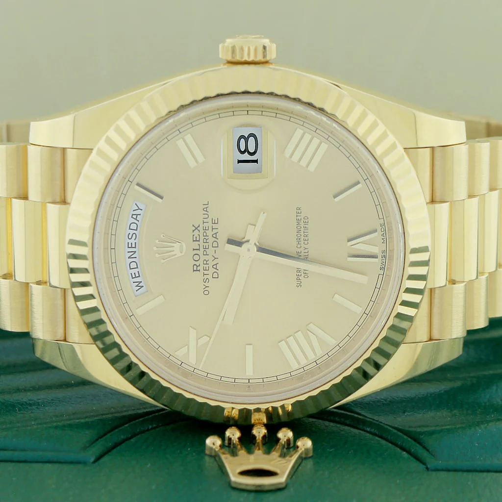 Rolex President Day-Date 40 18K Yellow Gold Original Champagne Roman Dial Automatic Mens Watch 228238 - Image 2