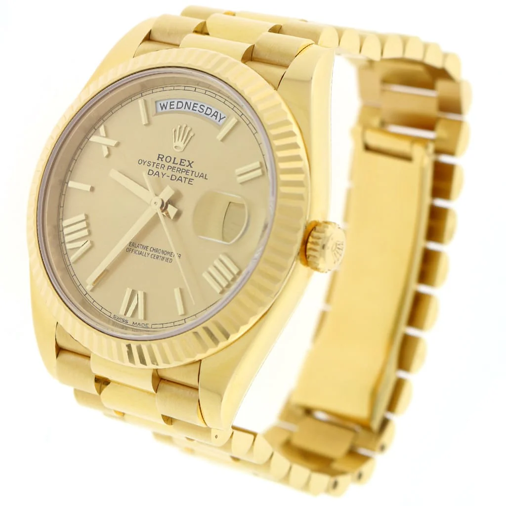 Rolex President Day-Date 40 18K Yellow Gold Original Champagne Roman Dial Automatic Mens Watch 228238 - Image 4