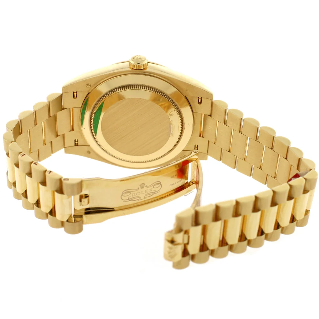 Rolex President Day-Date 40 18K Yellow Gold Silver Motif Dial Automatic Mens Watch 228238 - Image 9