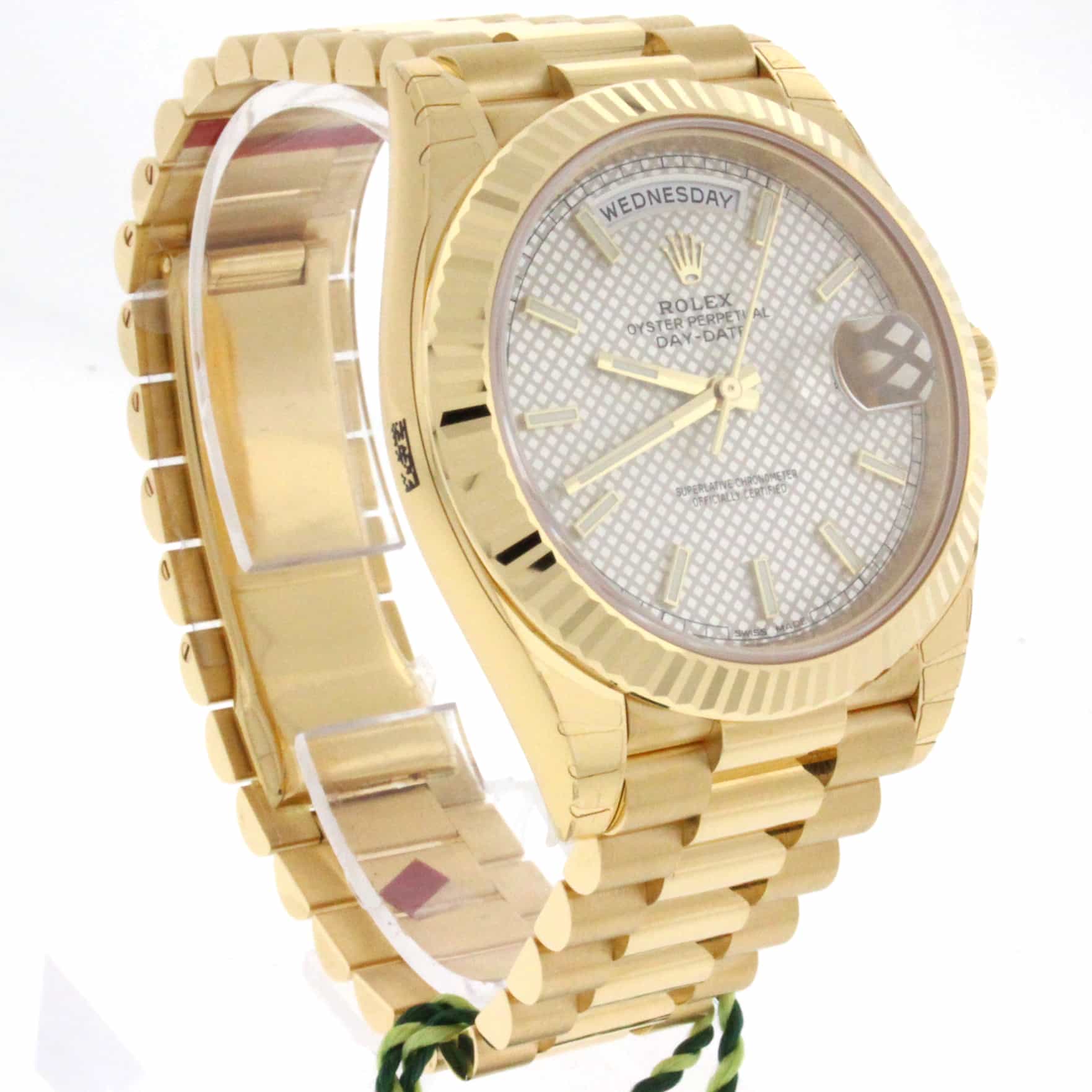 Rolex President Day-Date 40 18K Yellow Gold Silver Motif Dial Automatic Mens Watch 228238 - Image 4