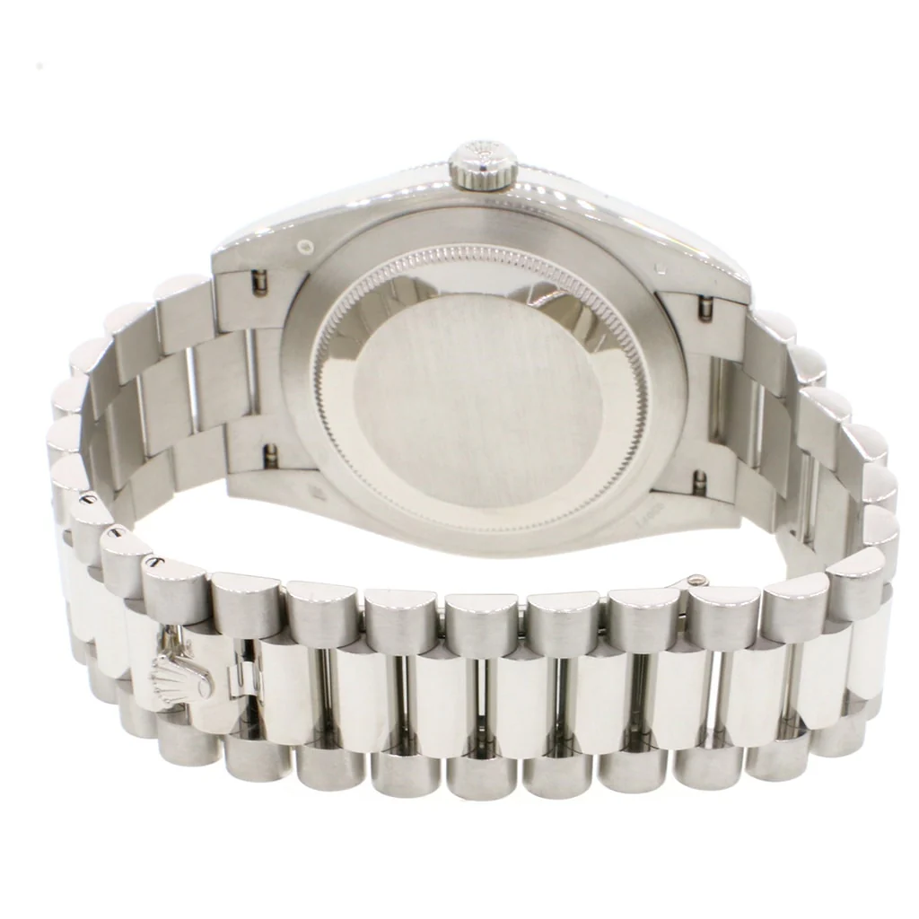 Rolex President Day-Date 40 Platinum Original Ice Blue Quadrant Motif Roman Dial Automatic Mens Watch 228206 - Image 7