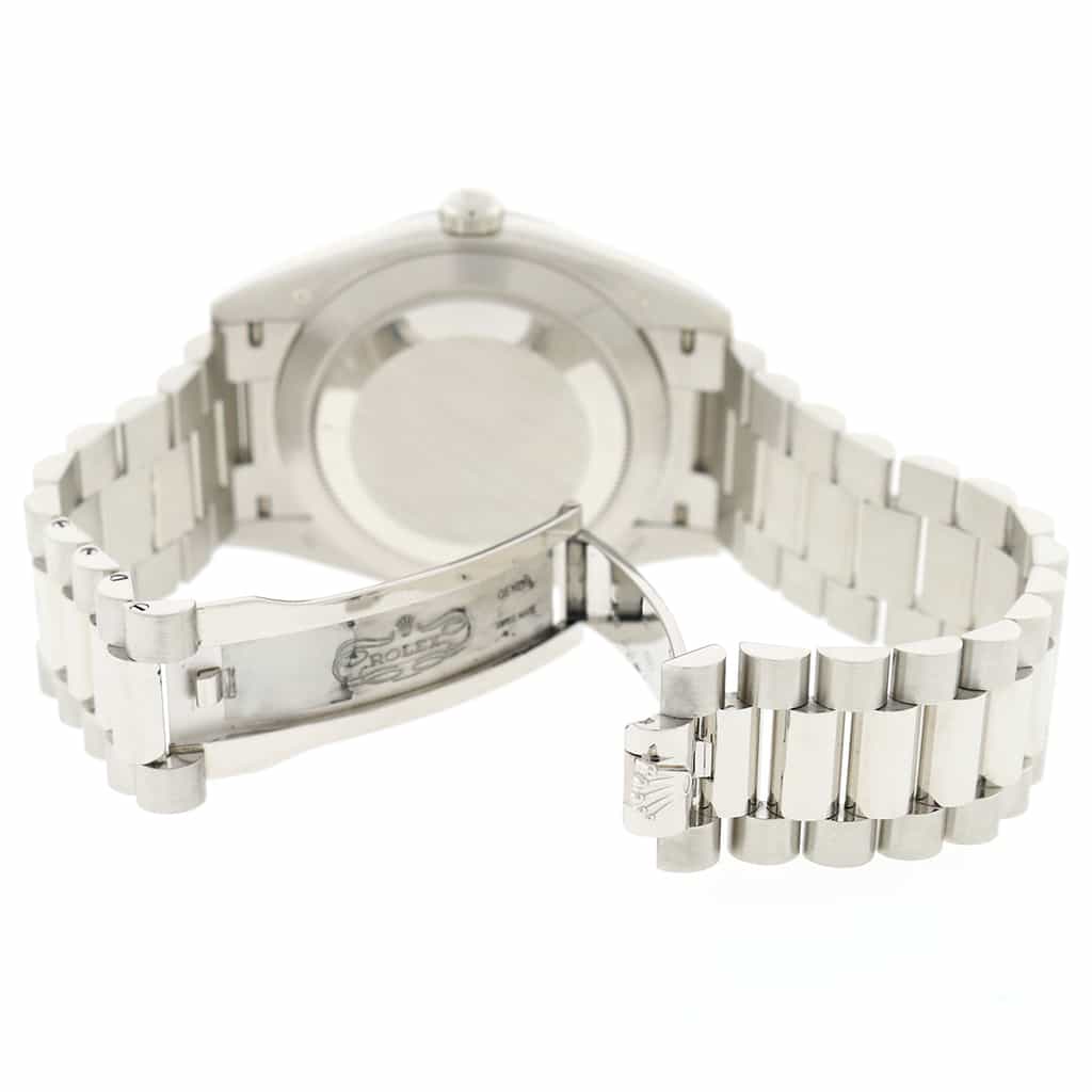 Rolex President Day-Date 40 Platinum Original Ice Blue Roman Dial Automatic Mens Watch 228206 - Image 9