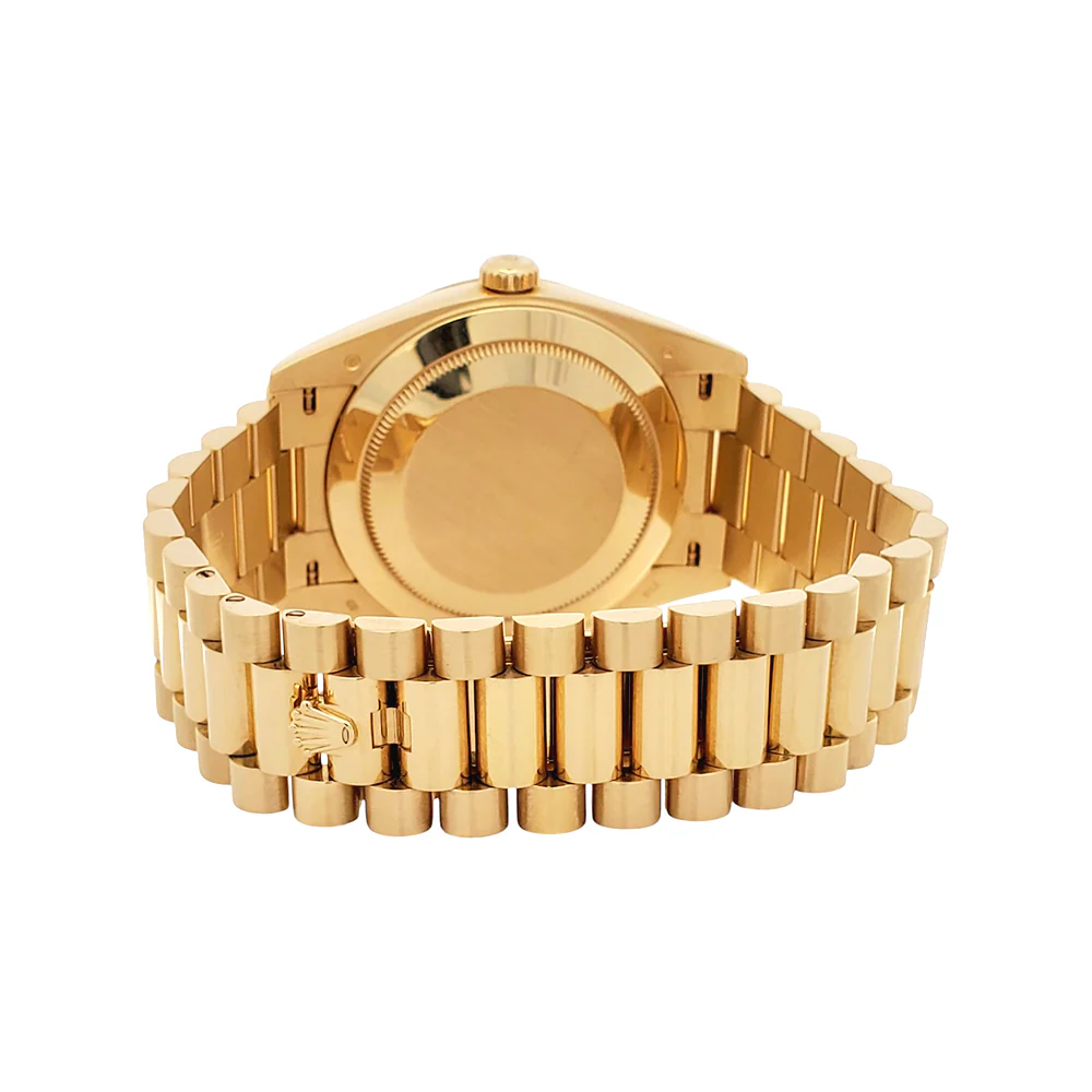 Rolex President Day-Date 40 Yellow Gold Silver Roman Dial Watch 228238 Box Papers - Image 7