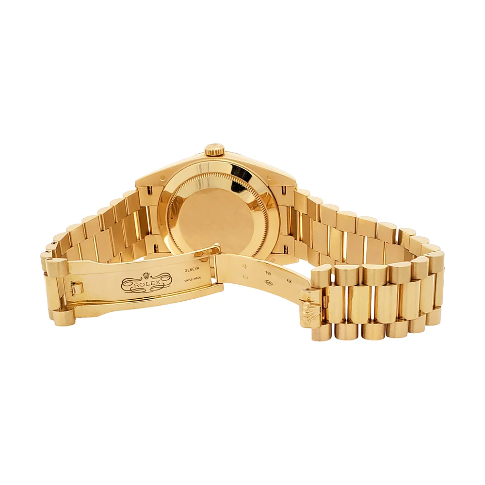 Rolex President Day-Date 40 Yellow Gold Silver Roman Dial Watch 228238 Box Papers - Image 8