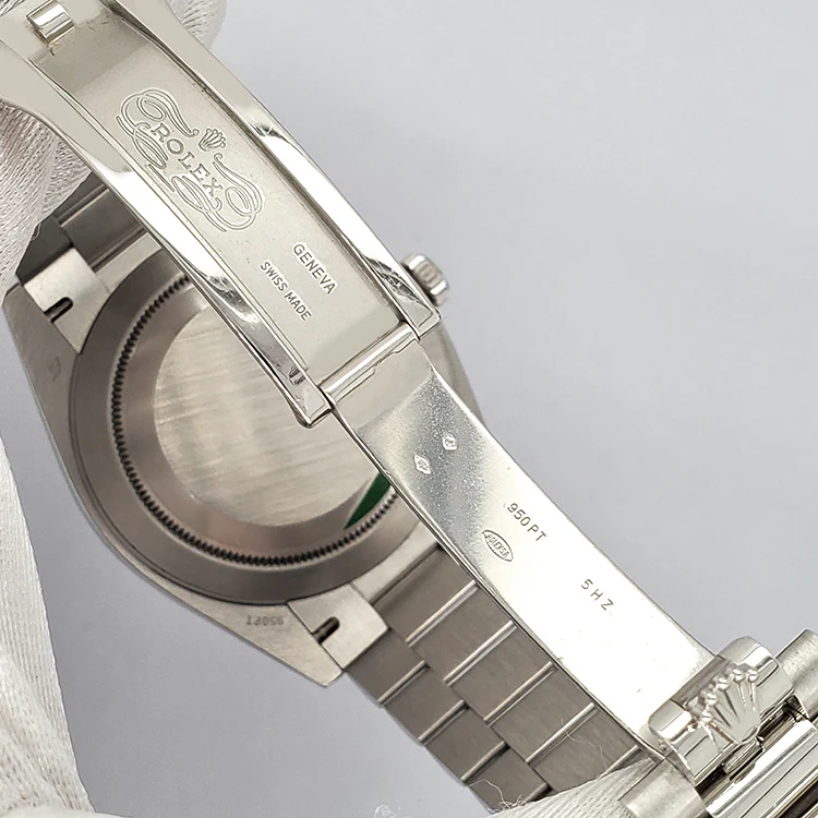 Rolex President Day-Date 40mm Ice Blue Diagonal Motif Dial Platinum Watch 228206 Box Papers - Image 5