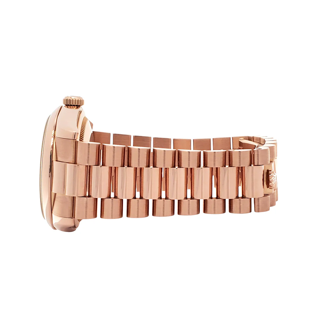 Rolex President Day-Date Chocolate Wave Arabic Dial Rose Gold 36mm Watch 118205 Box Papers - Image 5