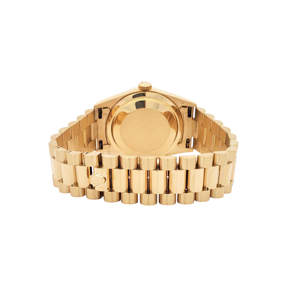 Rolex President Day-Date Factory Diamond Dial Double-Quick Yellow Gold 36mm Watch 18238 Box Papers - Image 6
