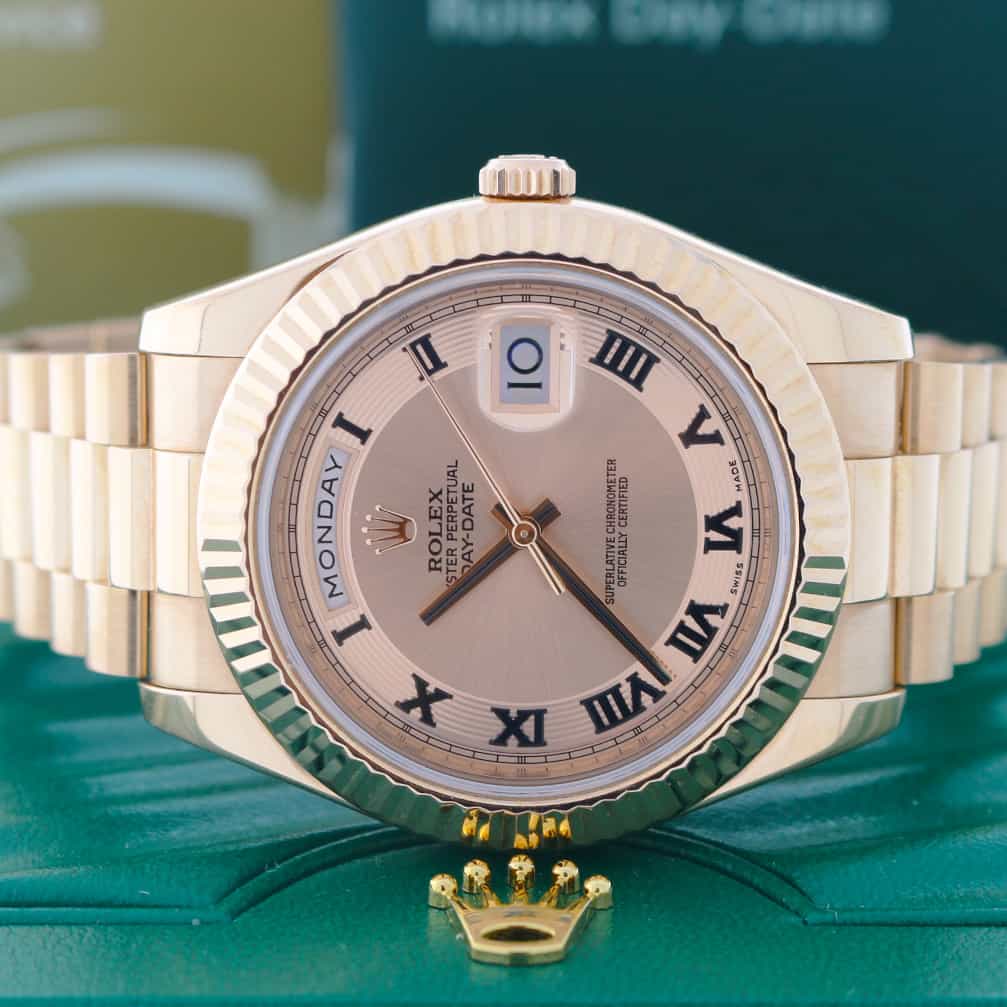 Rolex President Day-Date II 18K Rose Gold 41MM Automatic Mens Watch 218235 - Image 2