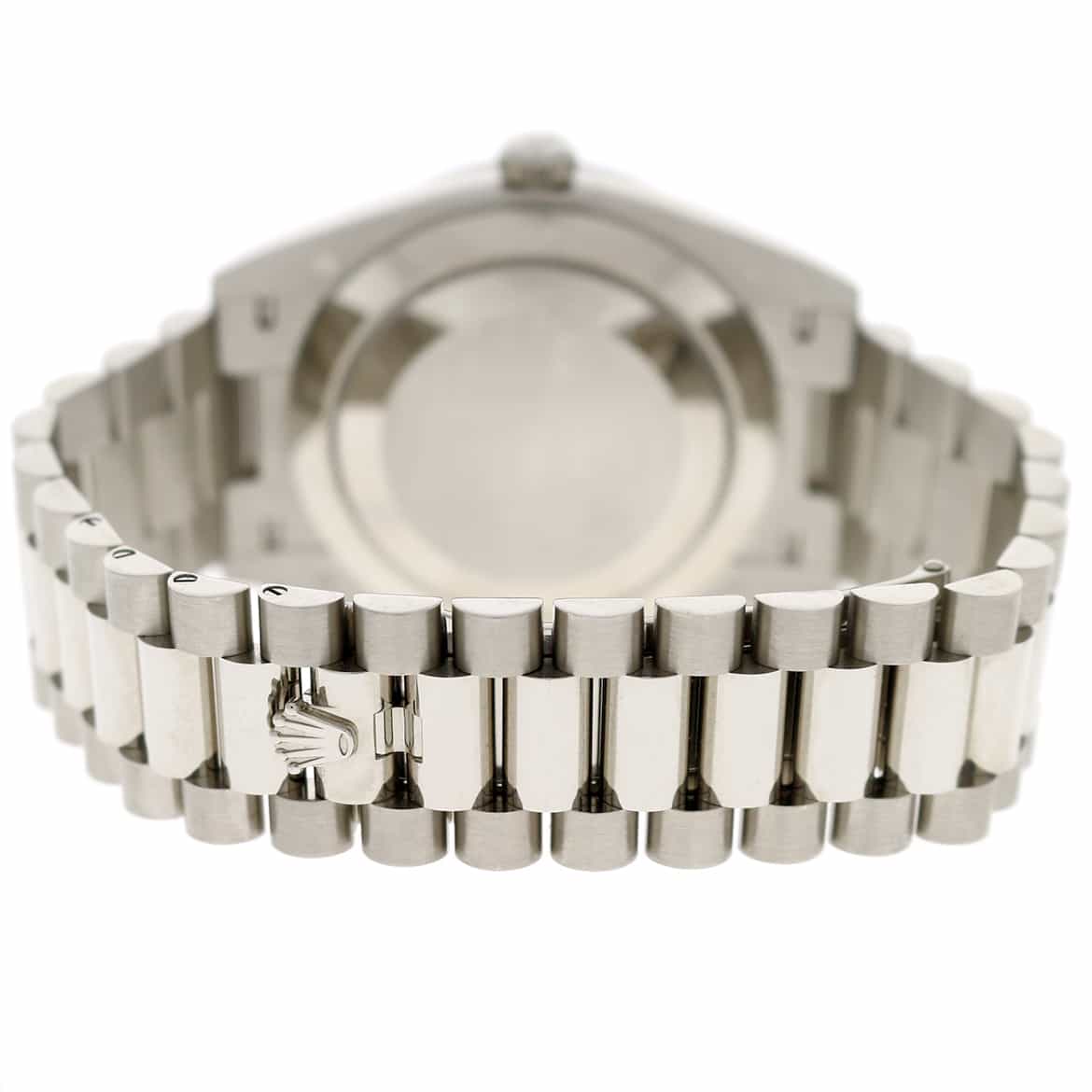 Rolex President Day-Date II 18K White Gold 40MM Original Olive Green Roman Dial Automatic Mens Watch 228239 - Image 7