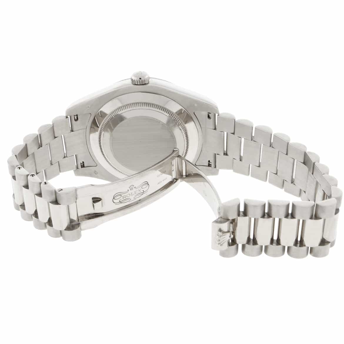 Rolex President Day-Date II 18K White Gold Factory Diamond Dial 41MM Automatic Mens Watch 218239 - Image 8
