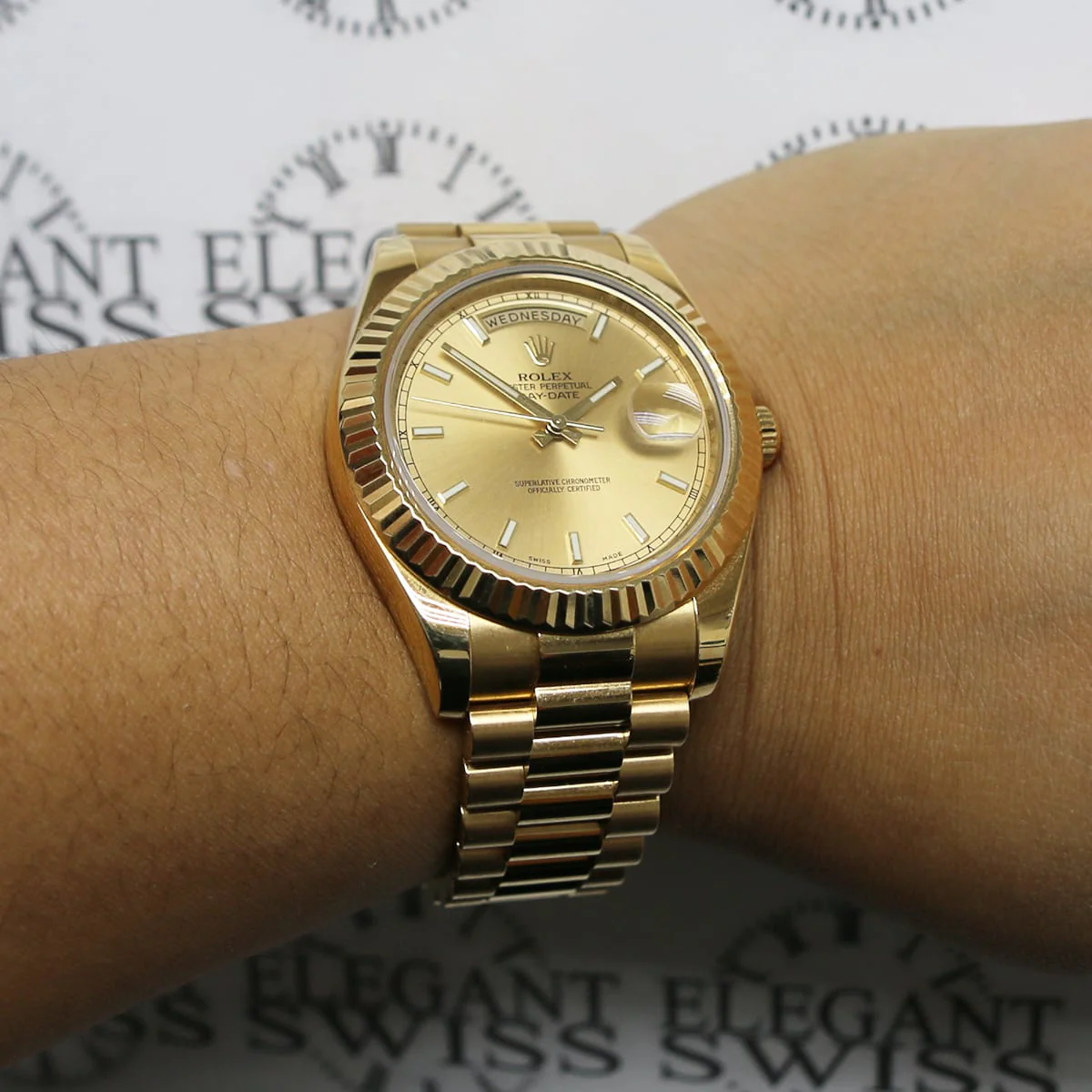 Rolex President Day-Date II 18K Yellow Gold 41mm Mens Automatic Watch 218238 - Image 2