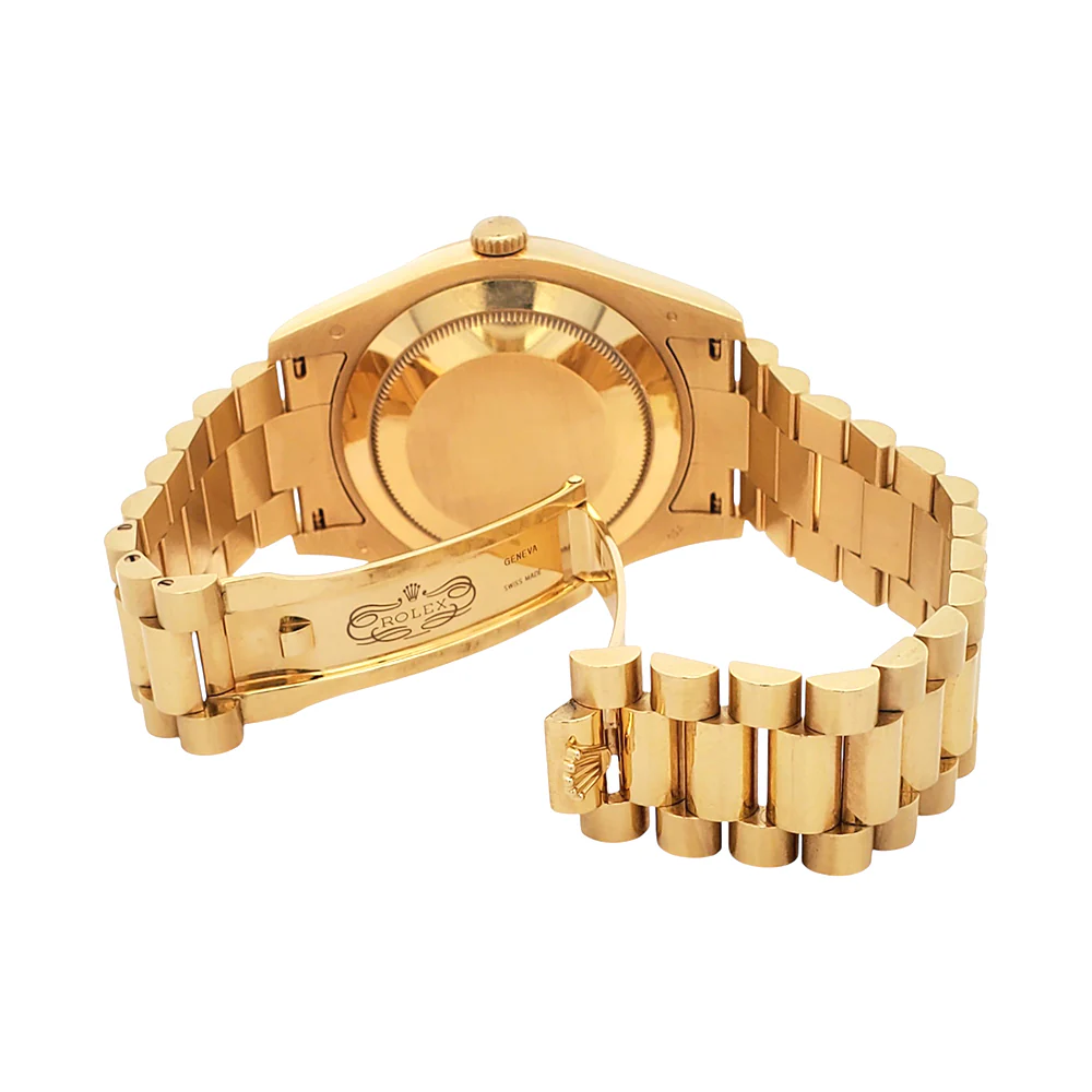 Rolex President Day-Date II 41mm Champagne Index Yellow Gold Watch 218238 Box Papers - Image 7