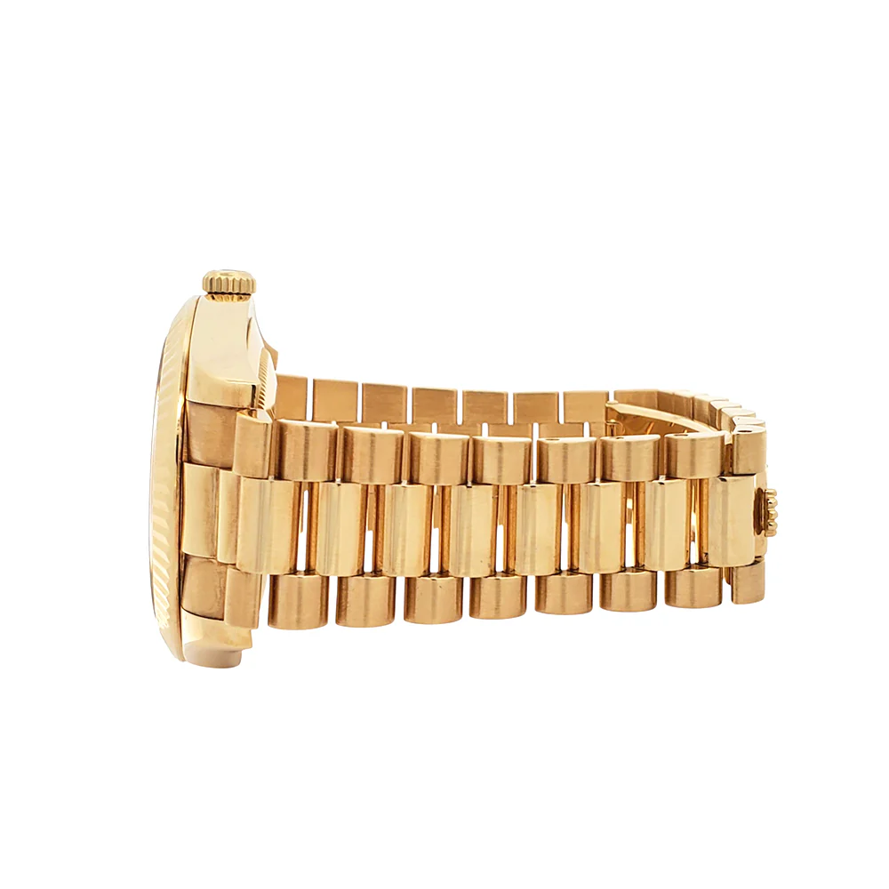 Rolex President Day-Date II 41mm Champagne Roman Yellow Gold Watch 218238 - Image 5