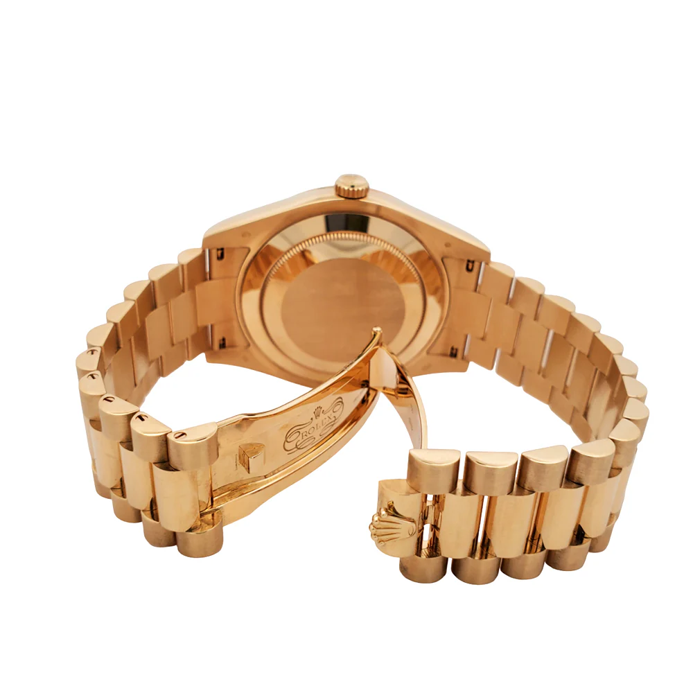 Rolex President Day-Date II 41mm Factory Diamond Champagne Yellow Gold Watch 218238 - Image 6