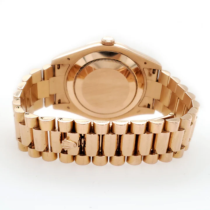 Rolex President Day-Date II 41mm Rose Gold Fluted Bezel/Rose Pink Diamond Dial 218235 Watch Box Papers - Image 4