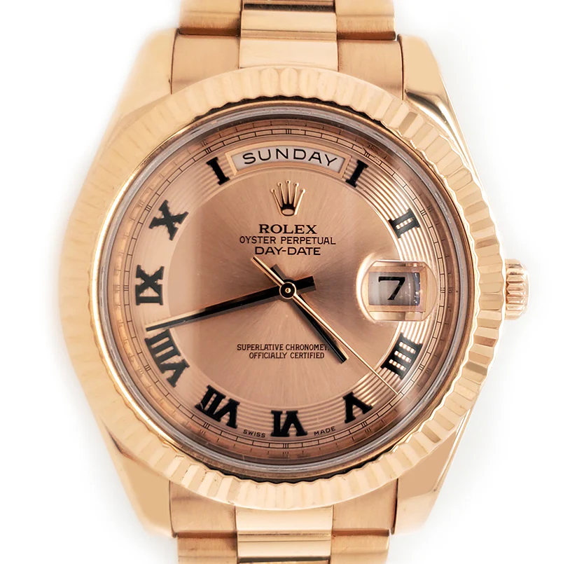 Rolex President Day-Date II 41MM Rose Gold Watch 218235 Box Papers - Image 2